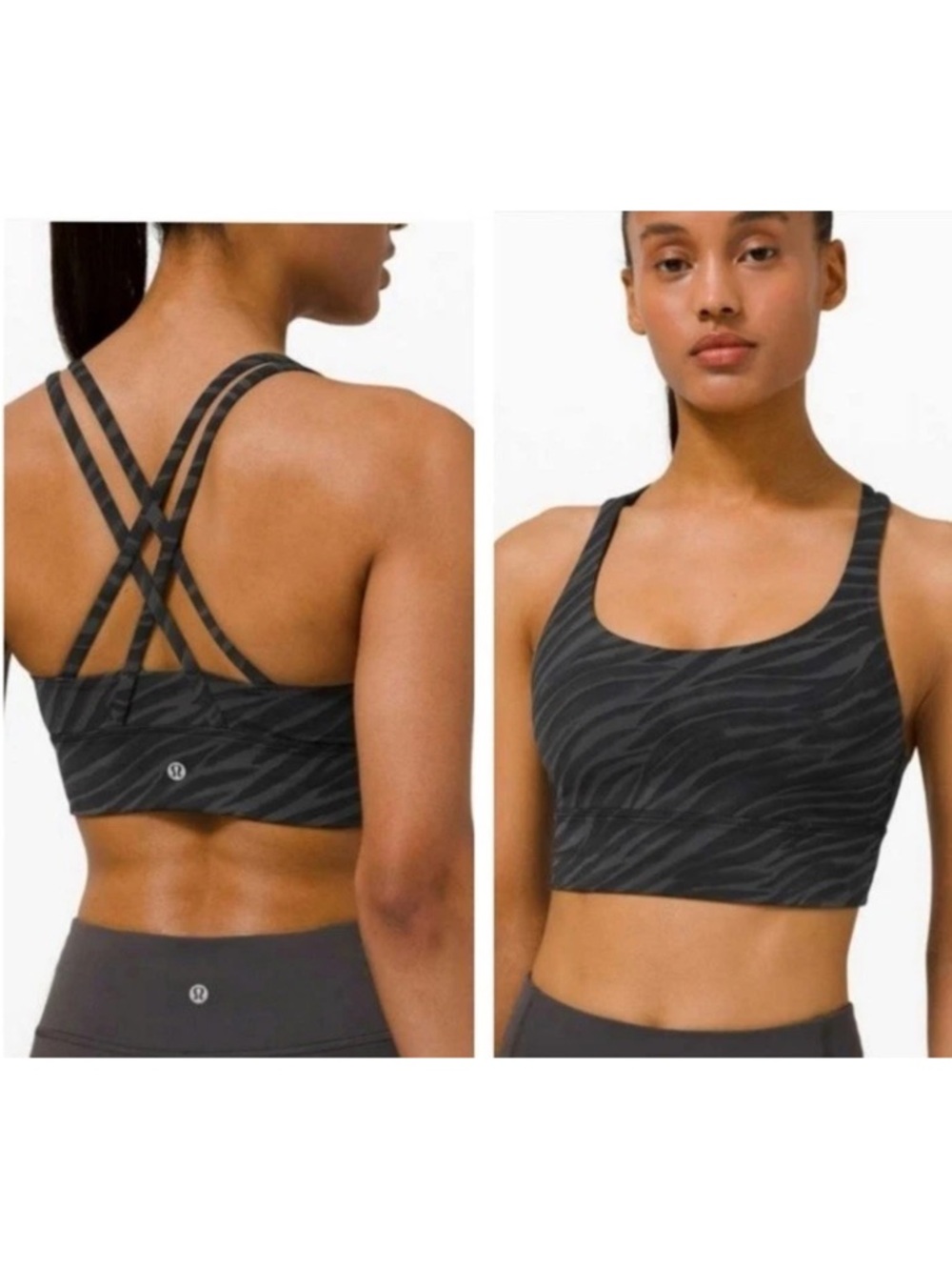 LULULEMON ENERGY LONG LINE
BRA~le Tigre Camo Size 8 Strappy Zebra Sports NWOT